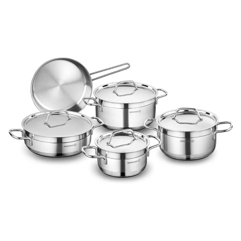 سرویس ۹ تکه قابلمه استیل کرکماز مدل Alfa